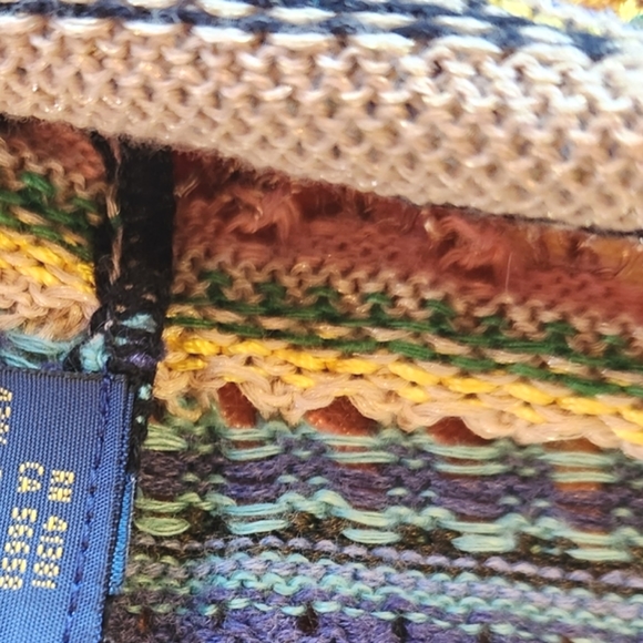 VTG POLO Ralph LAUREN Stripes Taos Multi Colored Serape Free Cozy Sweater SP EUC - Picture 16 of 16